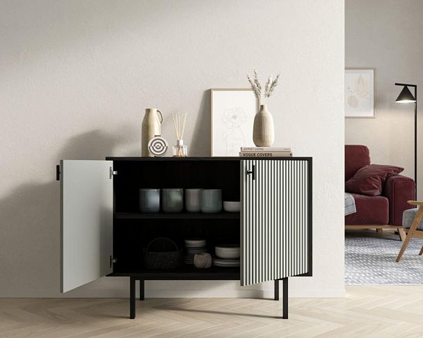 Комод с двумя дверками Emerson арт EM02/gray/L - Вид 2