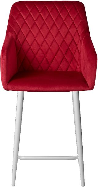 Полубарное поворотное кресло Барли К, Confetti bordo/белый - Вид 3