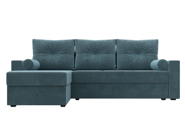 Диван угловой Верона Лайт угол левый (полностью велюр бирюзовый) - Вид 2