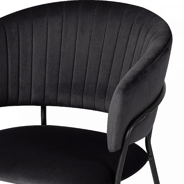 Комплект кухонных стульев Даксон черный велюр/черный, 3 шт. - Вид 6
