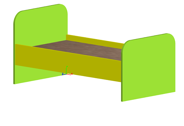 Кровать детская КЛД-002,1200 мягкий квадрат - Вид 6