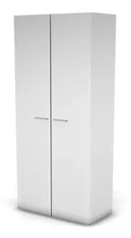 RAC080 ACCORD Шкаф, с полками и выдвижной вешалкой 898х448х1982 Белый премиум - Фото предпросмотра