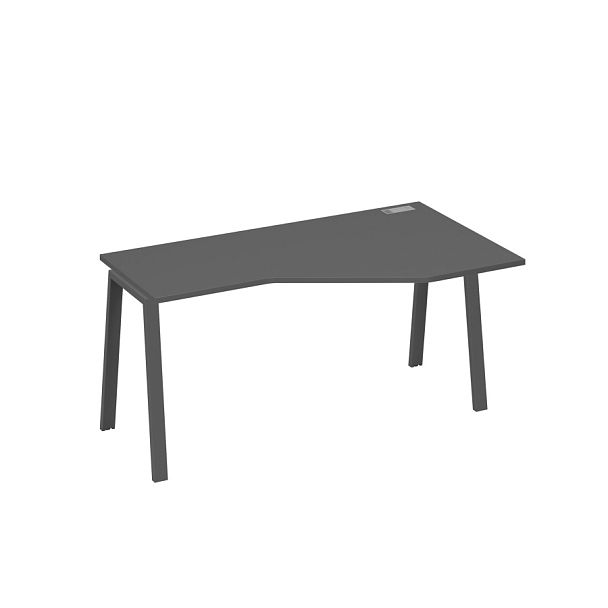 Стол эргономичный правый "Техно" на металлокаркасе TRE A4 А4 Б3 056 БП антрацит премиум / металлокаркас антрацит - Вид 1