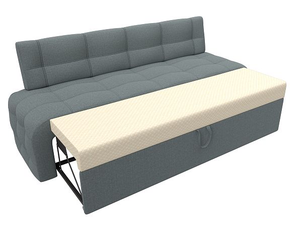 Диван кухонный прямой Люксор Рогожка серый - Вид 6