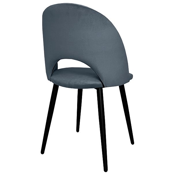 Стулья КОМПЛЕКТ 2 шт., "Luna CF-070", велюр серый, каркас металлический, усиленный, черный, BRABIX, 532770 - Вид 7