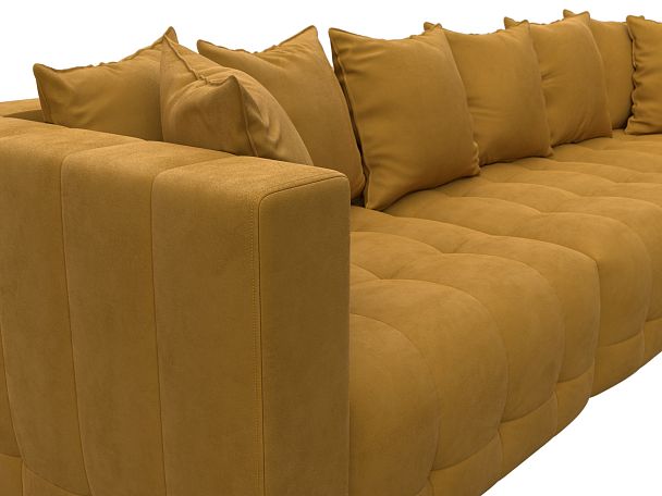 Диван прямой Лига-052 НПБ Лонг Велюр желтый - Вид 4