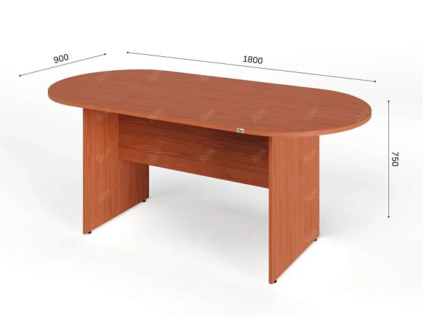 UNITY PКС-09/18 ОРЕХ ИТАЛЬЯНСКИЙ Конференц стол овальный Универсальный 1800х900х750 - Вид 5