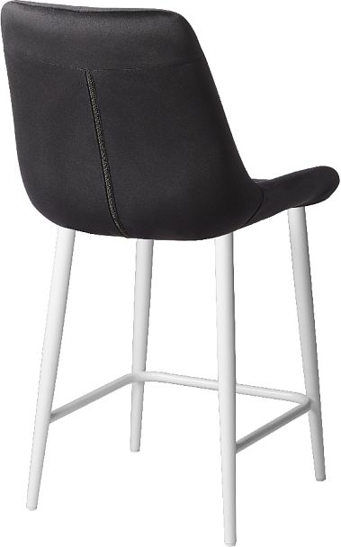 Комплект полубарных стульев Эйден, черный H-75/белый, 2 шт. - Вид 4