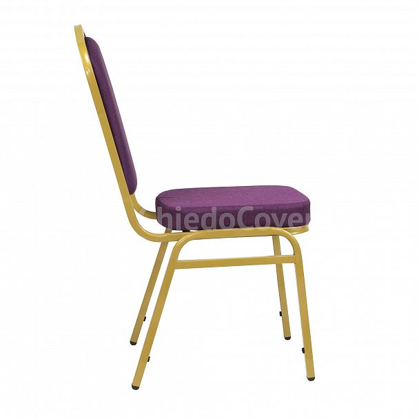 Стул Хит 20мм - золото, рогожка фиолетовая - Вид 3