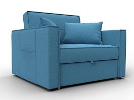 Кресло-кровать Лига-104 (80) Рогожка голубой - Фото предпросмотра