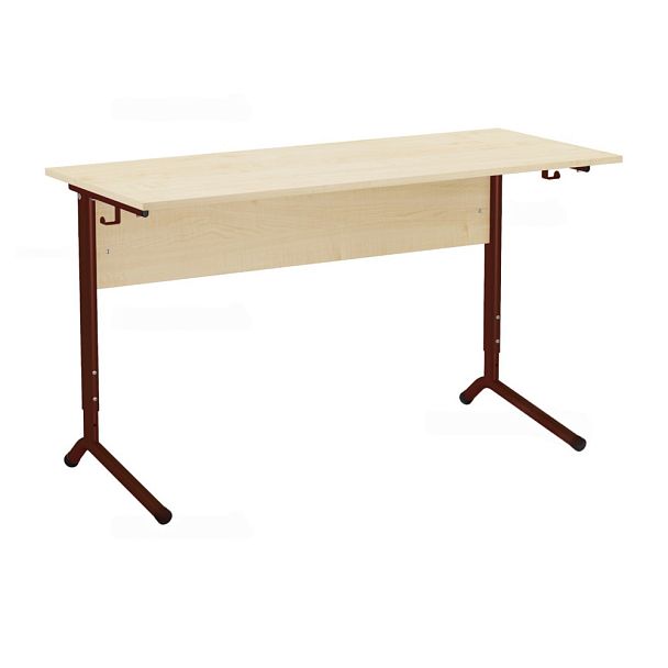 Стол ученический 120Р, 2-местный, регулируемый на плоскоовальной трубе (м/к Коричневый, Серый, Черный), гр.5-7 - Вид 3