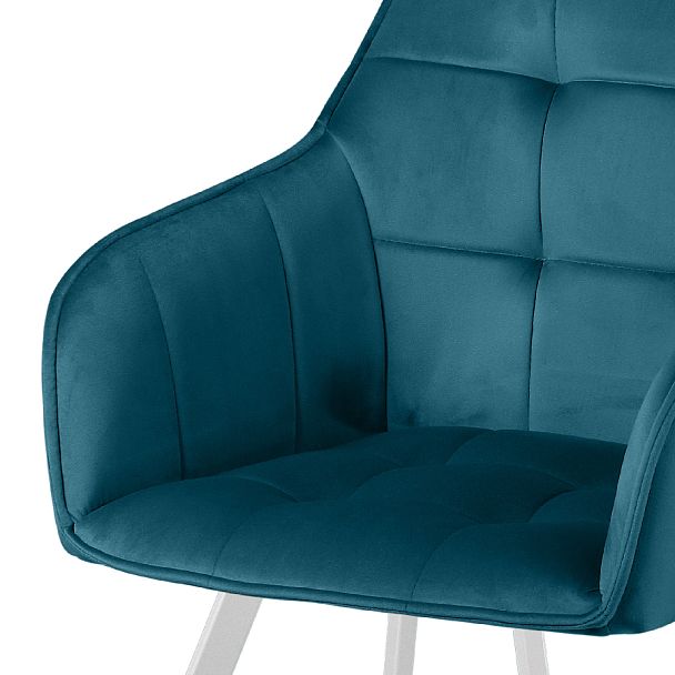 Кресло поворотное Мони, Confetti izumrud/белый - Вид 8