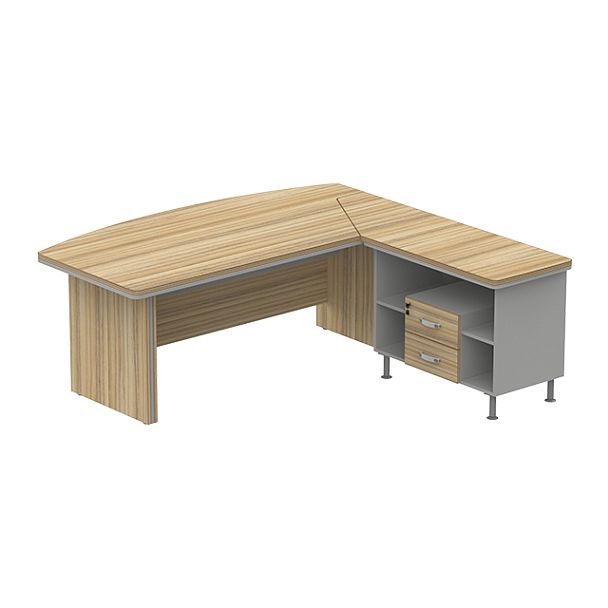 Стол руководителя угловой без вставки L,R 2000 Берлин Кокоболо СРУ 20-200 - Вид 1