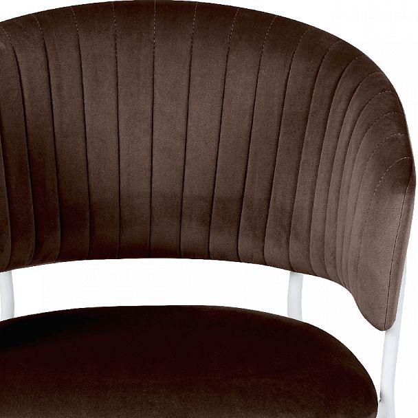 Стул кухонный Даксон коричневый велюр/белый - Вид 7