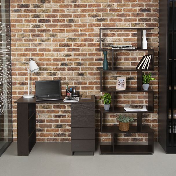 Стеллаж BRABIX "Scandi SH-008", 730х250х1760 мм, 6 секций, ЛДСП, венге, 641899, ЦБ013658-3 - Вид 16