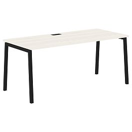 Стол прямой ELST 1780 Ясень Траун/Черный 1760х800х750 EDIS - Фото предпросмотра