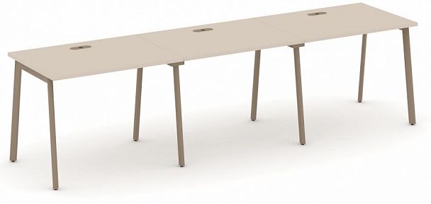 Рабочая станция на 3 места "ESTETICA" ES.RS-3.1-LP Капучино - Вид 1