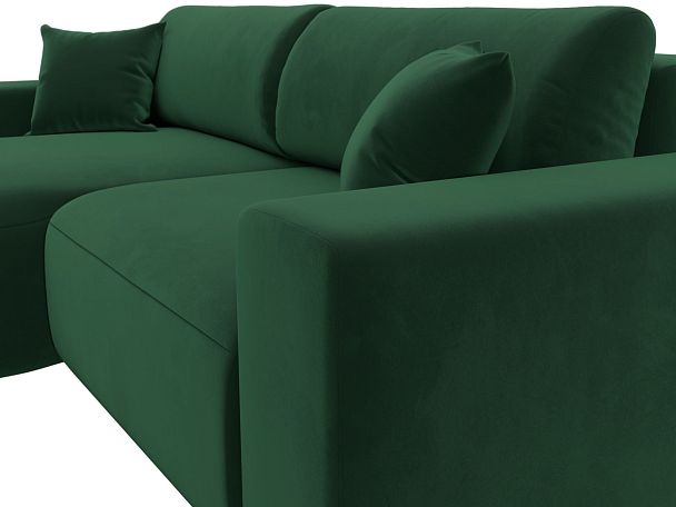 Диван угловой Лига-036 Классик левый угол Велюр зеленый - Вид 4