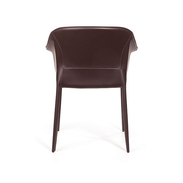 Стул  с подлокотниками GIO, кожа коричневый - Вид 7