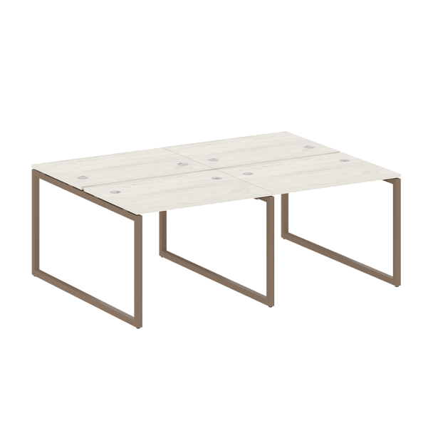 Metal System Quattro Р. ст. на 4 раб. места на О-образном м/к 40БО.СМ-4.1 Дуб наварра/Мокко металл 2000*1475*750 - Вид 1