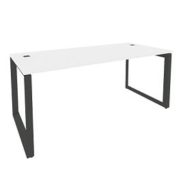 Onix Direct Стол рабочий руководителя на О-образном м/к O.MO-SRR-5.8 Белый бриллиант/Антрацит металл 1780*800*750 - Фото предпросмотра