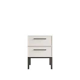 Тумбочка с двумя ящиками Nicole арт NEM16 Белый - Фото предпросмотра
