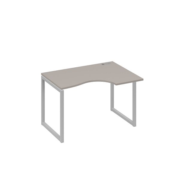Стол эргономичный правый на каркас QUATTRO Классика A4 А4 Б4 042 БП мокко премиум / металлокаркас серый - Вид 1