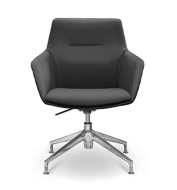 Кресло посетителя Aurora НХ4 натуральная кожа / черная - Вид 2