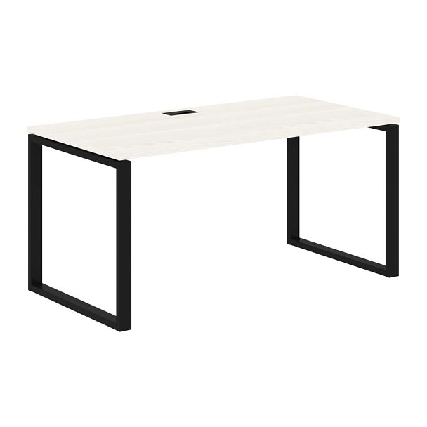 Стол прямой EQST 1580 Ясень Траун/Черный 1560х800х750 EDIS - Вид 1