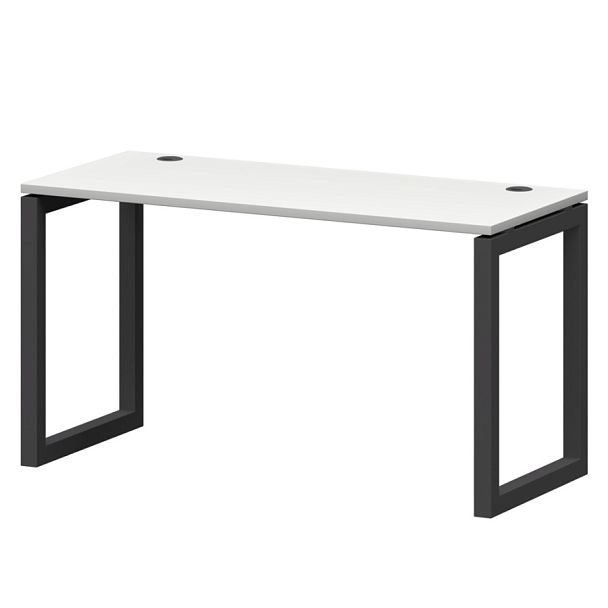 Стол на металлокаркасе СМС25-О-14К.60.Пр50 Белый/Антрацит 1400x600x750 Смарт - Вид 1