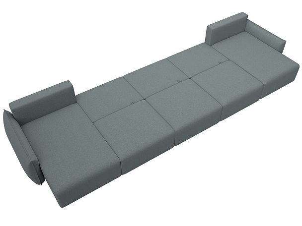 Диван п-образный Лига-051 НПБ МегаЛонг Рогожка серый - Вид 10