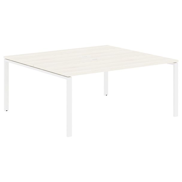 Стол 2-х местный EUWST 1716 Ясень Траун/Белый 1760х1606х750 EDIS - Вид 1