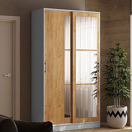 Шкаф-купе Стиль-2 1200 белый/дуб крафт золотой - Фото предпросмотра