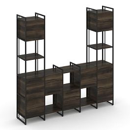 Rift Шкаф комбинированый RF.NS-001 Дуб Мали/Металл Черный 2020*396*2010 - Фото предпросмотра