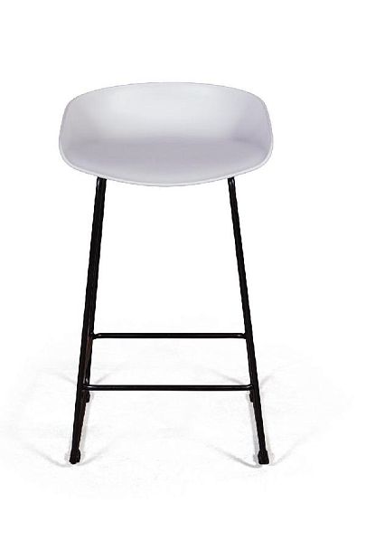 Стул полубарный Leo пластик белый - Вид 2