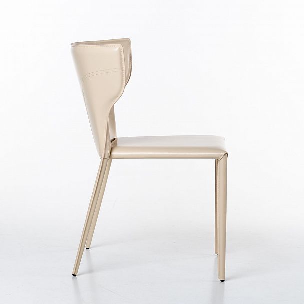 Стул Austin, кожа бежевый, стопируемый - Вид 5