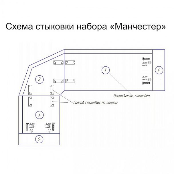 Угловой диван "Манчестер" Оу-3РУ-Оу кожа - Вид 6