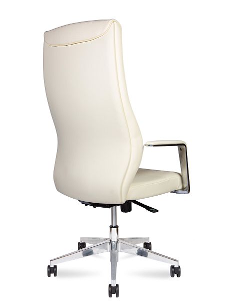 Кресло офисное / Harvard ivory / алюминиевая  база  / бежевая экокожа - Вид 4