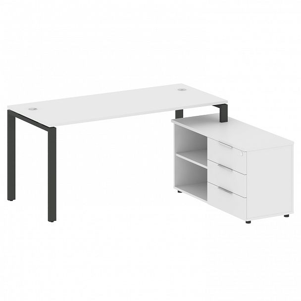 Рабочая станция "Metal System" БП.РС-СТС-2.4 белый/антрацит - Вид 1