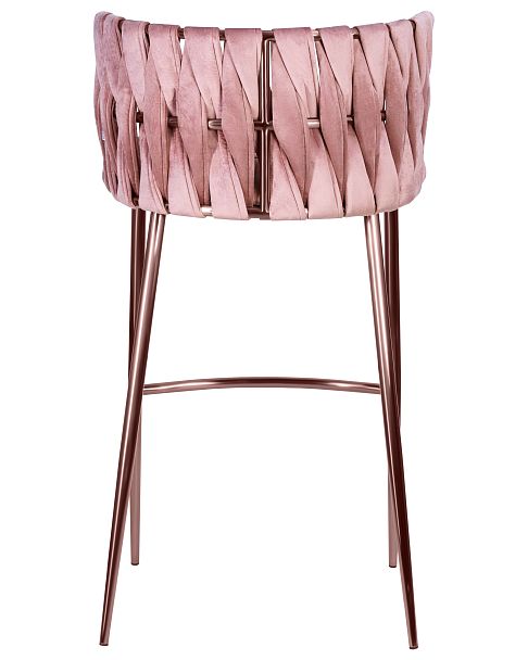 Стул барный DOBRIN EMMA ROSE GOLD (розовый велюр (VF-10)) - Вид 5