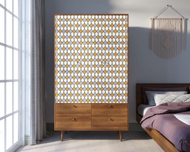 Шкаф трехстворчатый Berber принт 22 арт BB02/Print_22 - Вид 4