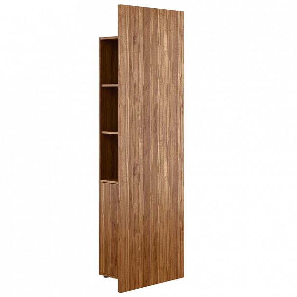 Шкаф-стеллаж с подсветкой Solid 49x70x216 орех - Вид 1