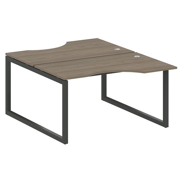 Metal System Quattro Р. ст. криволинейная на О-образном м/к 50БО.РАС-СА-2.2 Вяз/Антрацит металл 1400*1835*750 - Вид 1