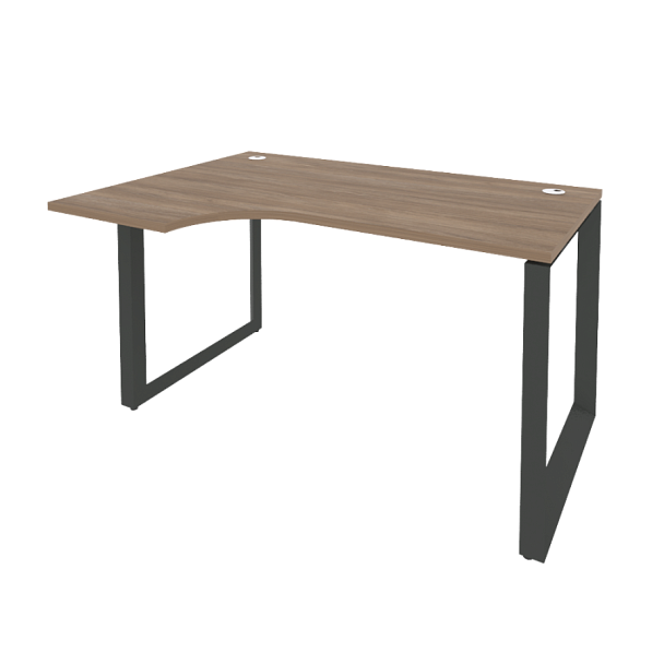 Onix Стол эргономичный левый на О-образном м/к O.MO-SA-2 (L) Дуб аризона/Антрацит металл 1380*980*750 (720/460) - Вид 1