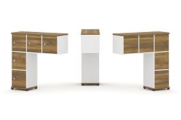 Concept Надставка низкая CN.ONN-007 Сандал Янтарный/Белый Бриллиант/Металл Черный 1099*365*1130 - Фото предпросмотра