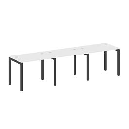 Metal System Quattro Р. ст. на 3 раб. места на П-образном м/к 50БП.СМ-3.1 Белый/Антрацит металл 3000*720*750 - Фото предпросмотра
