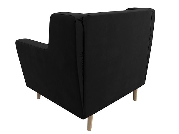 Кресло Брайтон (полностью микровельвет черный) - Вид 6