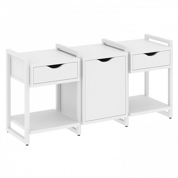 Тумба на опорах наборная "Loft" VR.L-TN-6.O белый бриллиант/белый - Вид 1