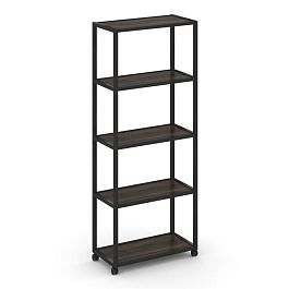 Shelf Mobile Стеллаж 5 уровней 1 секция VR.LT-STK-501.10 Дуб Мали/Металл Черный 1000*400*2000 - Фото предпросмотра