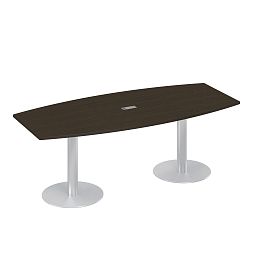 Стол 220x100 фигурный на опорах-колоннах для переговоров A4 А4 ХР 114 - Фото предпросмотра